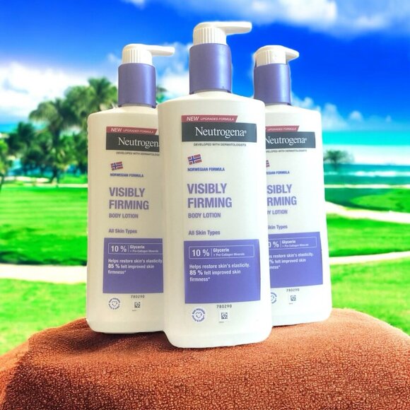3 PACK NEUTROGENA Visibly Renew Intense Hydrate FIRMING BODY LOTION for Dry Skin